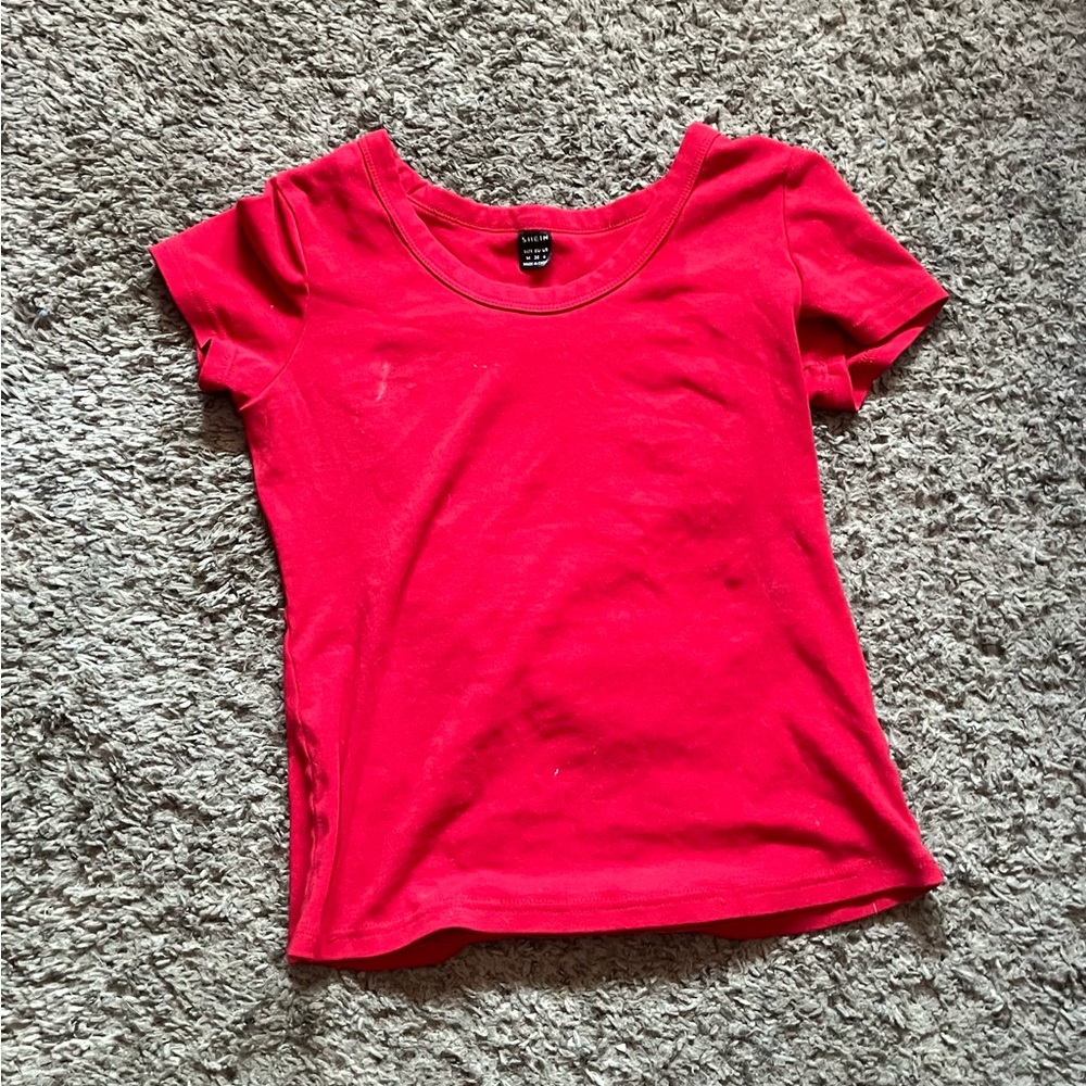 Slim fit red top